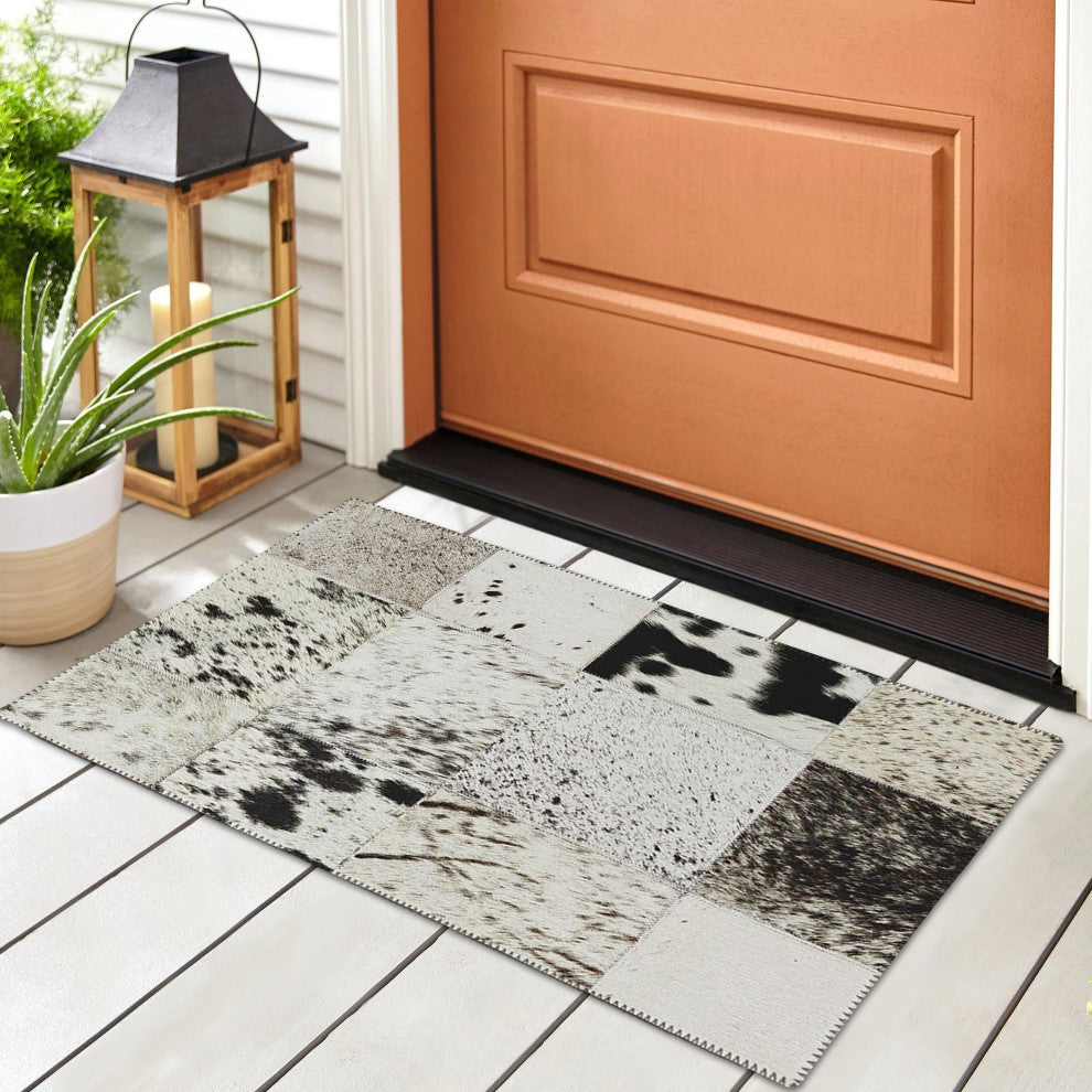Indoor/Outdoor Stetson SS10 Marble Machine Washable 1'8" x 2'6" Rug