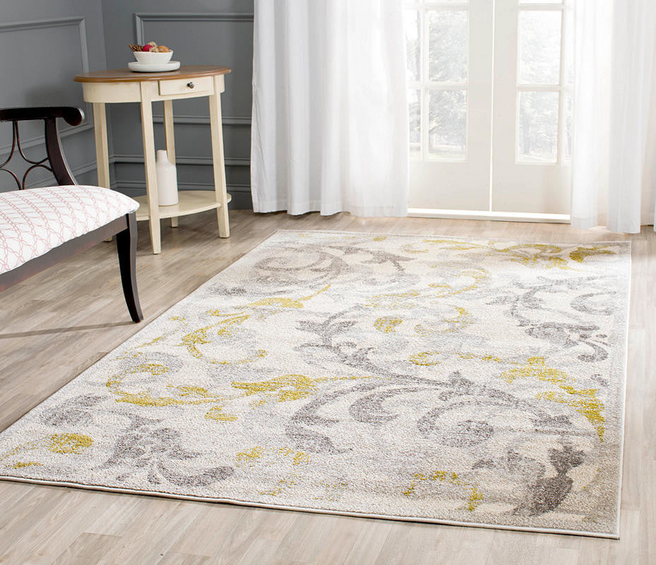 Safavieh Amherst Amt428E Outdoor Rug, Ivory/Light Gray, 6'0"x9'0"