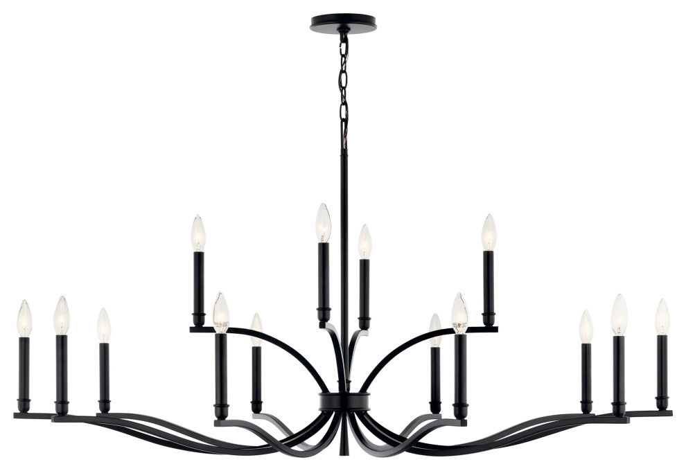 Malene Chandelier, Black, 52.75 Inch