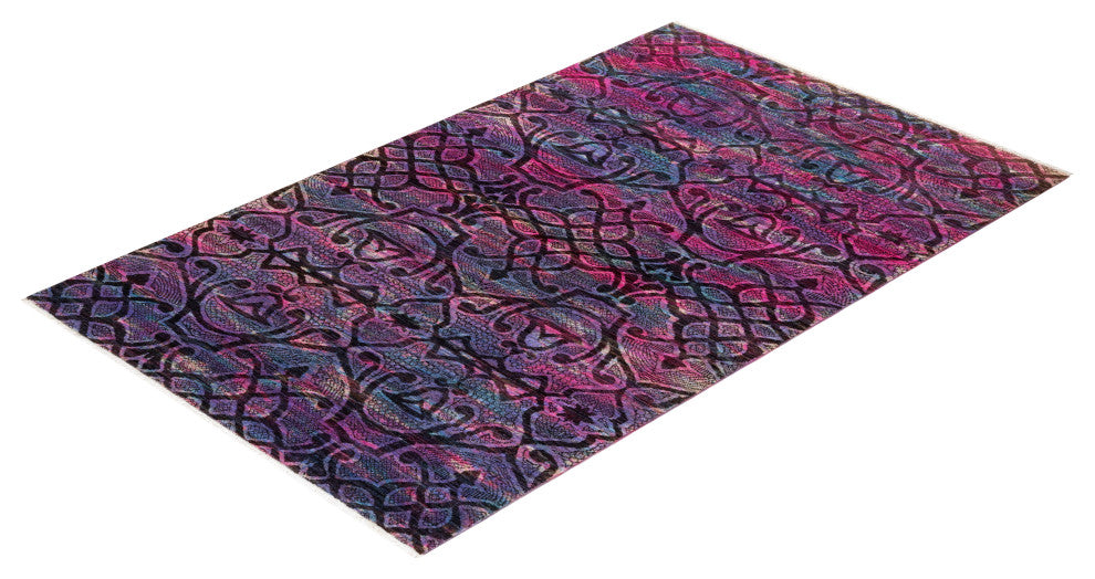 Vibrance, One-of-a-Kind Hand-Knotted Area Rug Pink, 5'1x8'0