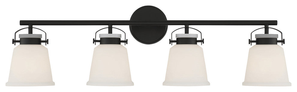 Kaden 4-Light Bathroom Vanity Light, Matte Black