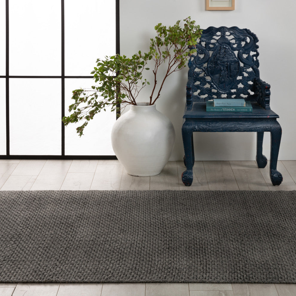 Jaipur Living Windcroft Handmade Solid Gray Area Rug 6'X9'