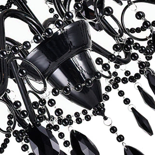 Keen 9 Light Up Chandelier With Black Finish