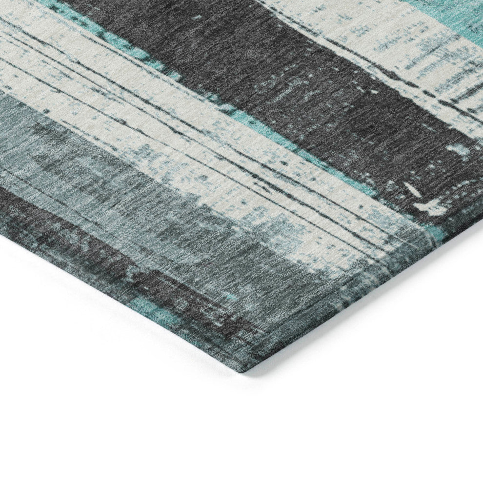 Machine Washable Indoor/Outdoor Chantille ACN1872 Teal 2'6" x 3'10" Rug