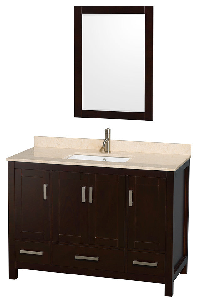 Wyndham WCS141448SESIVUNSM24 Espresso 48 Inch Single Bathroom Vanity