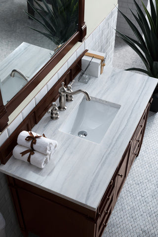 James Martin 650-V48-BNM-3AF Brittany 48" Single Vanity w/ Solid Surface Top