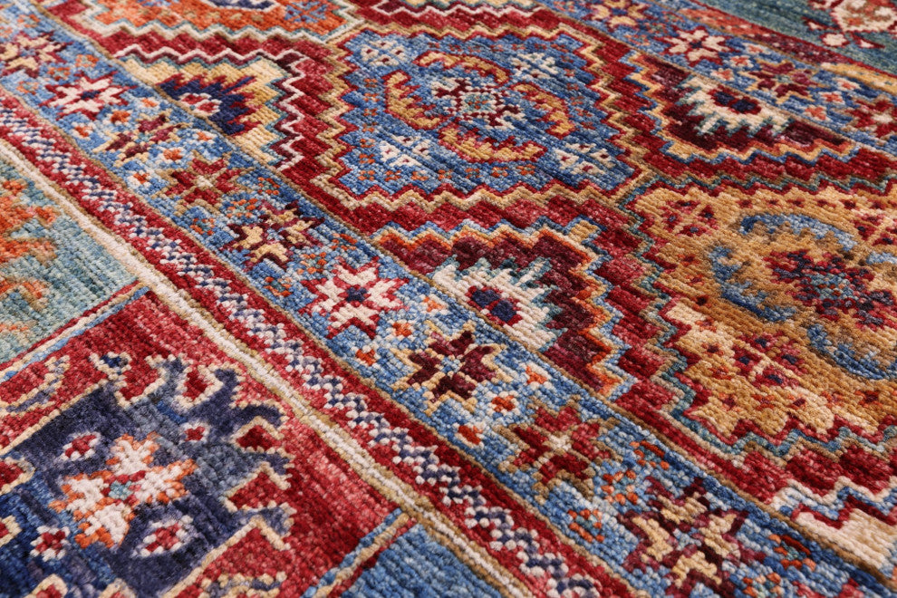 2' 7" X 4' 2" Handmade Super Kazak Khorjin Wool Rug Q10833