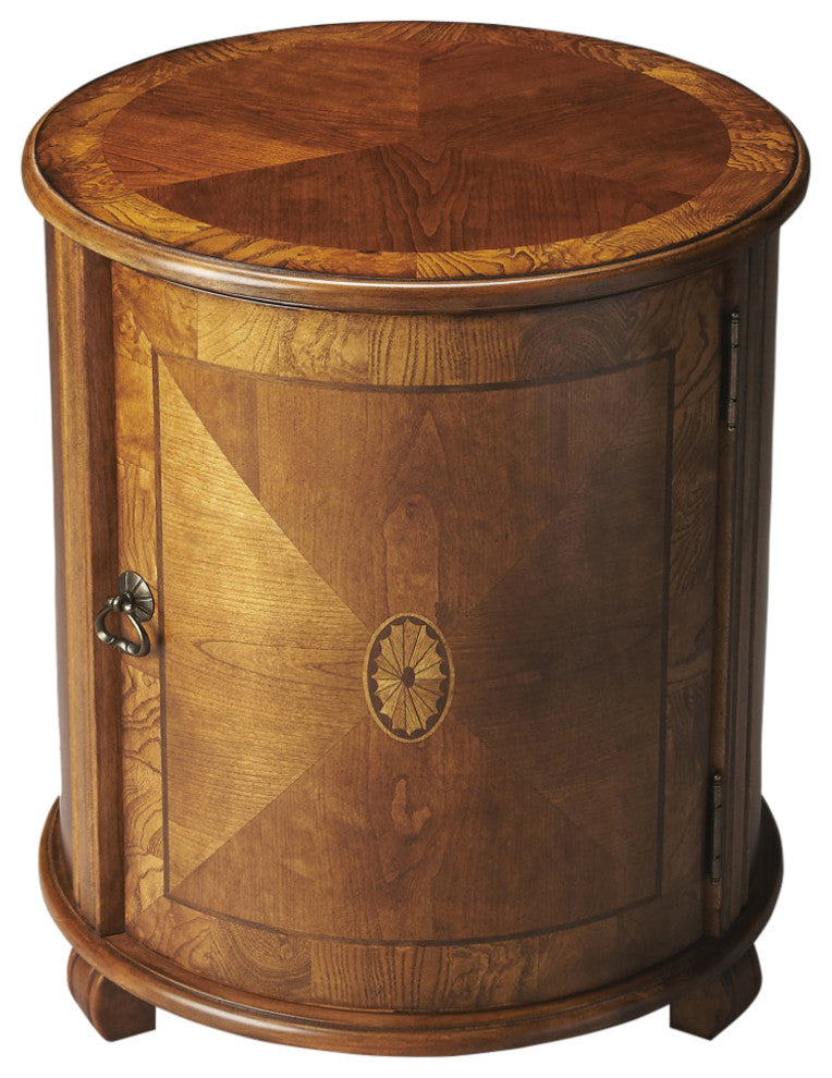 Butler Specialty Company, Lawrie 20"W Drum Table, Medium Brown