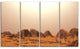 Beautiful Meroe Pyramids in Sudan, Landscape Canvas Art, 48"x28", 4 Panels