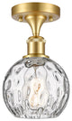 Innovations 516-1C-SG-G1215-6-LED 1-Light Semi-Flush Mount, Satin Gold