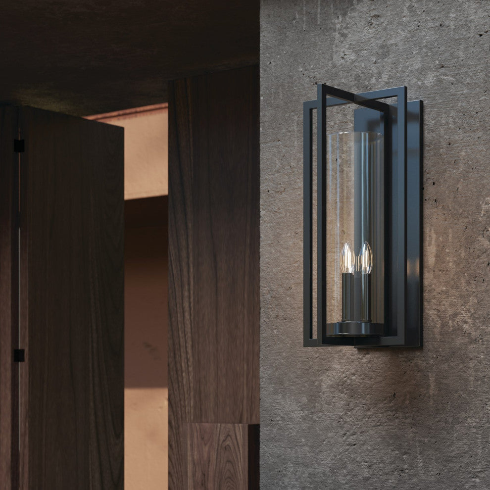 Capital Lighting Kent 3-Light Outdoor Wall-Lantern 948231BK Black
