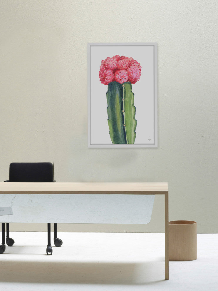"Royal Crowned Cactus" Framed Painting Print, 24"x36"