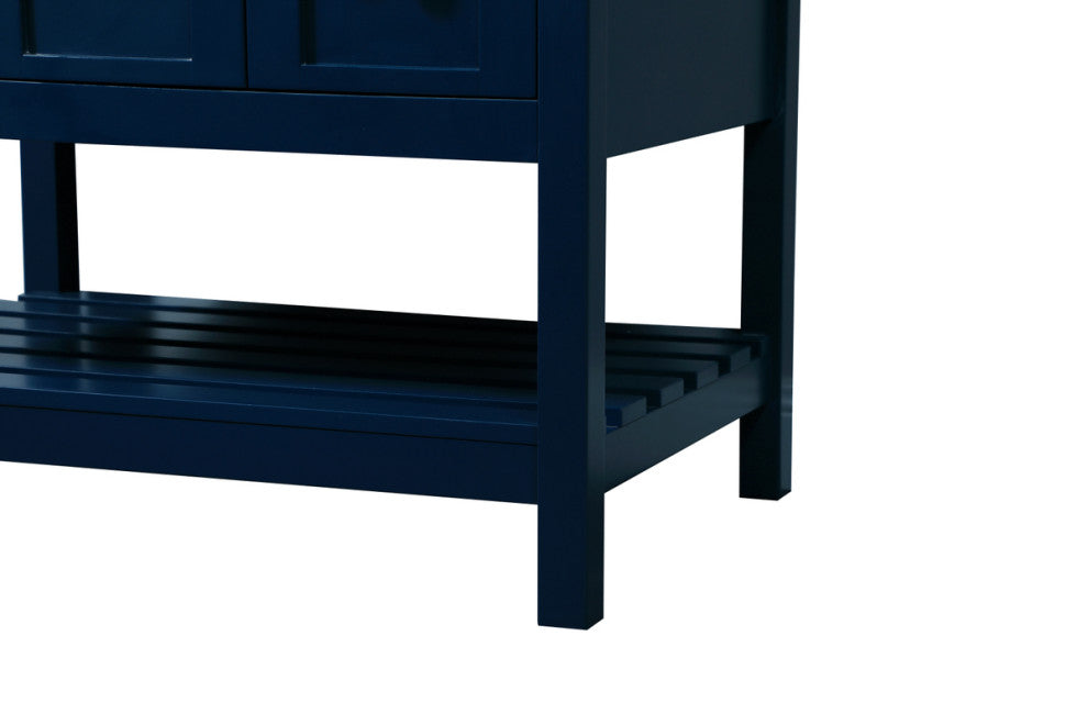 Tobias 32" Single Bathroom Vanity, Blue, With Backsplash