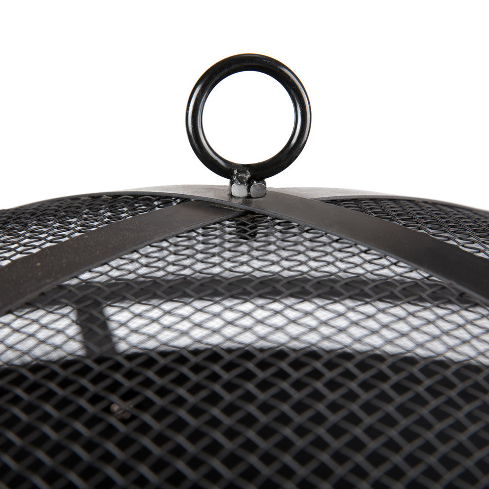 26.4'' H x 32'' W Iron Wood Burning Outdoor Fire Pit