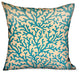 Plutus Marlin Vines Blue, cream Floral Luxury Throw Pillow, 12"x20"
