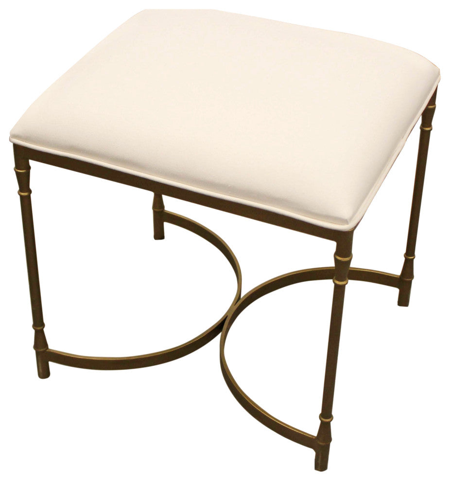 Honeyville Stool With Ivory Cushion Top