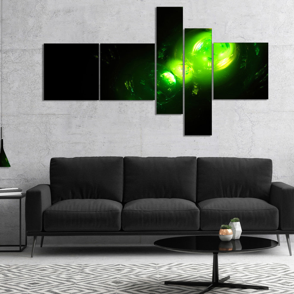 Air Bubbles Under Water, Abstract Canvas art print, 60"x32", 5 panels