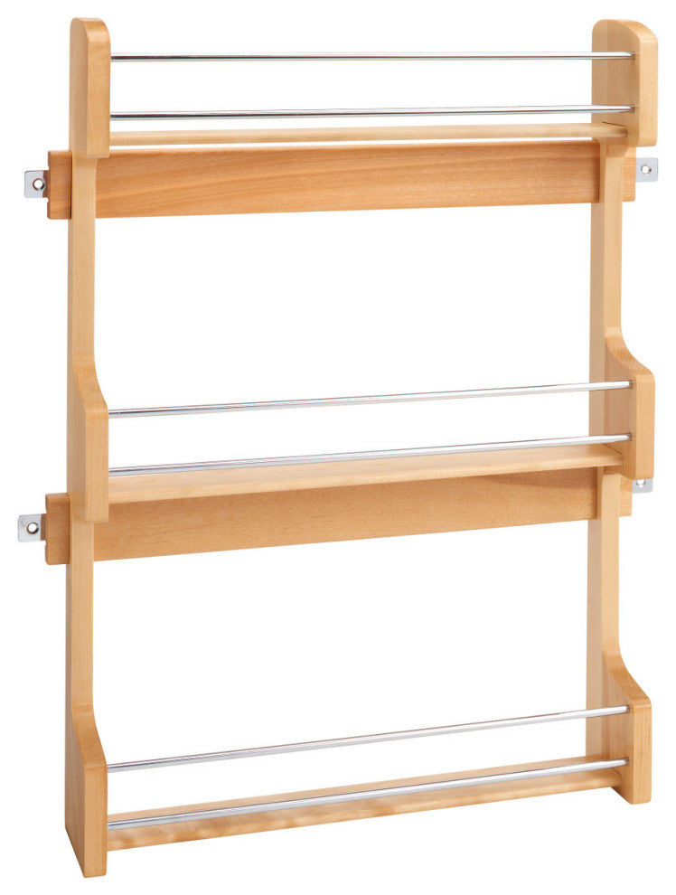 Wood Wall Cabinet Spice Rack Organizer, 16.5"