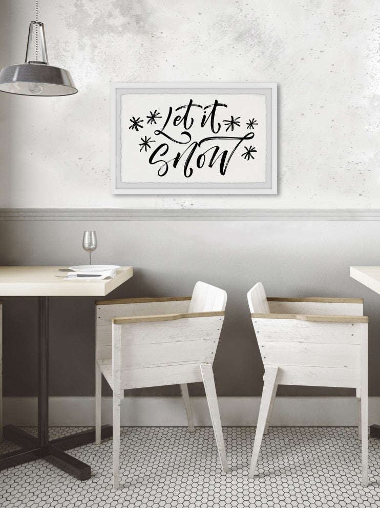 "Let It Snow!" Framed Painting Print, 24x16