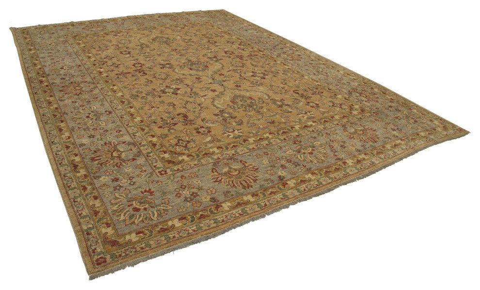 Rug N Carpet - Handmade Oriental 10' 2" x 13' 3" Decorative Oushak Area Rug
