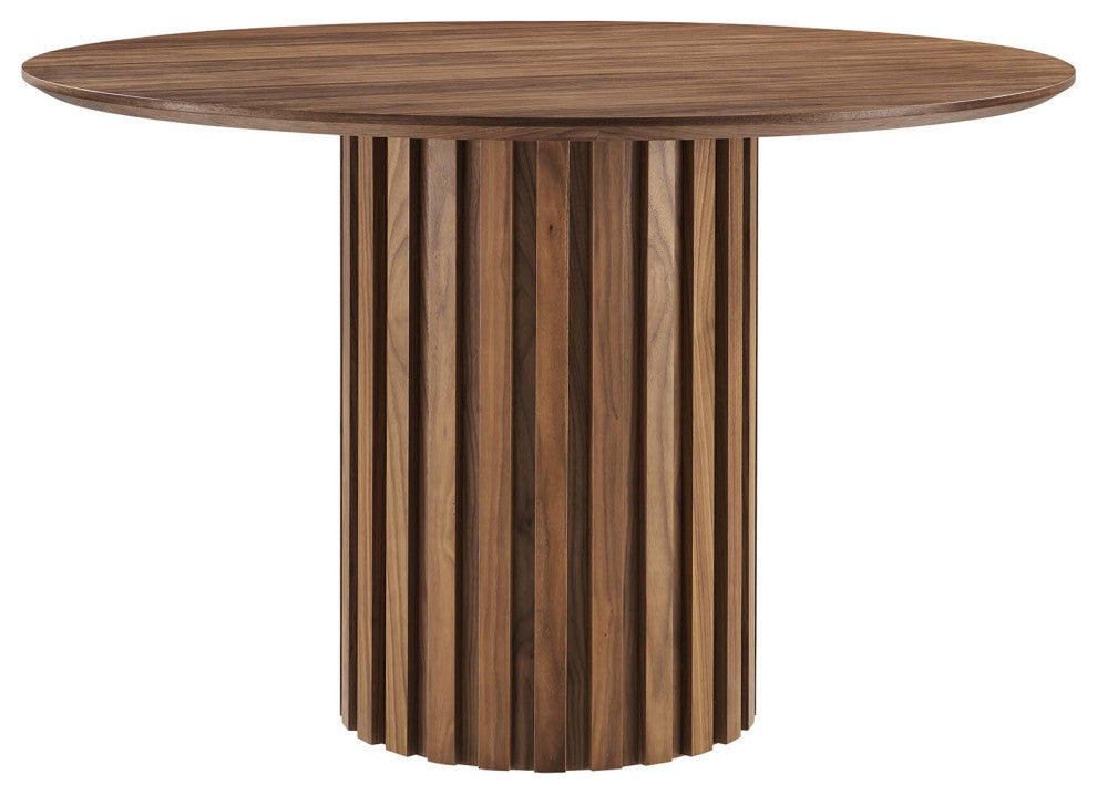 Senja 47" Round Dining Table, Walnut