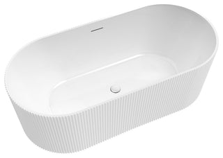 Linyi Freestanding Acrylic Soaking Bathtub, White, 59.1"l X 31.5"w