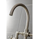 KS2338NX Bridge Kitchen Faucet With Brass Sprayer, Brushed Nickel