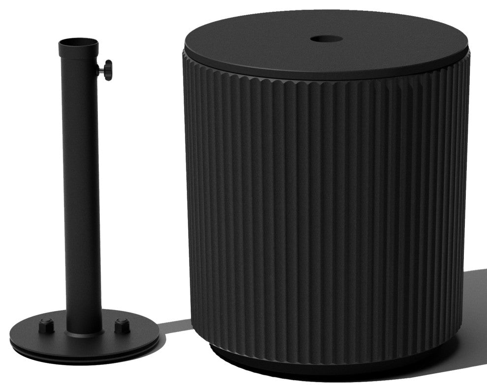 Veradek Demi Shade Side Table, Black, 20 Inch, 1 Pack