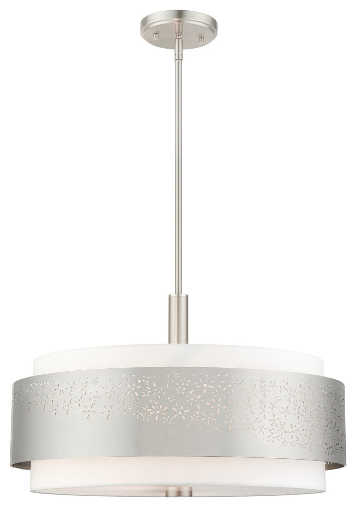 Brushed Nickel Stylish, Transitional, Intricate, Urban Chandelier