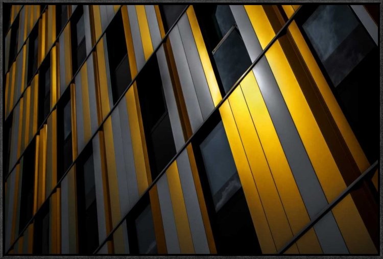 "Yellow Wall" Framed Canvas Giclee by Gilbert Claes, 31x21"