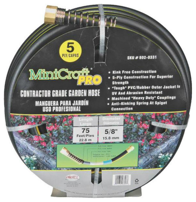 Mintcraft GH-585093L Garden Hose, 5/8" x 75'