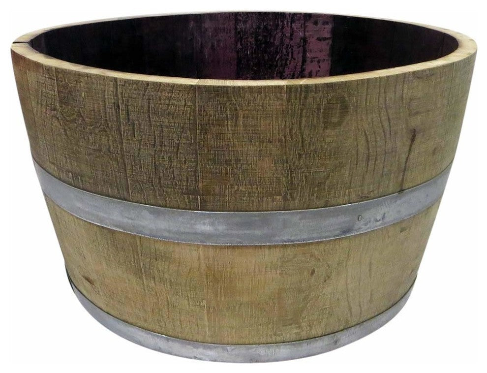 Half Wine Barrel Planter