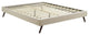 Modway Loryn Full Polyester Fabric Bed Frame with Round Splayed Legs in Beige