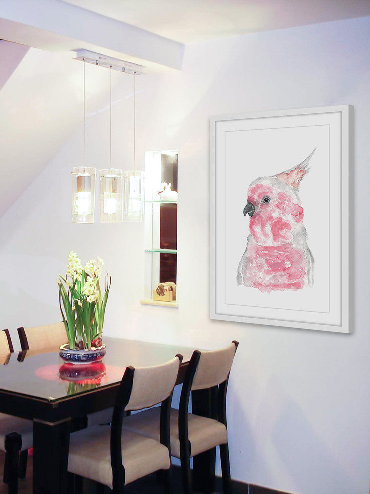 Marmont Hill, "Major Mitchell's Cockatoo" by Thimble Sparrow Framed Print, 30x45