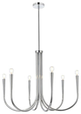 Layne Six Light Chandelier in Chrome
