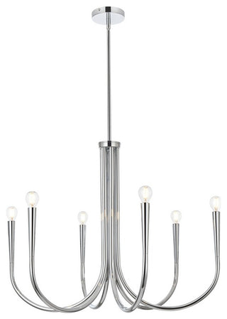 Layne Six Light Chandelier in Chrome