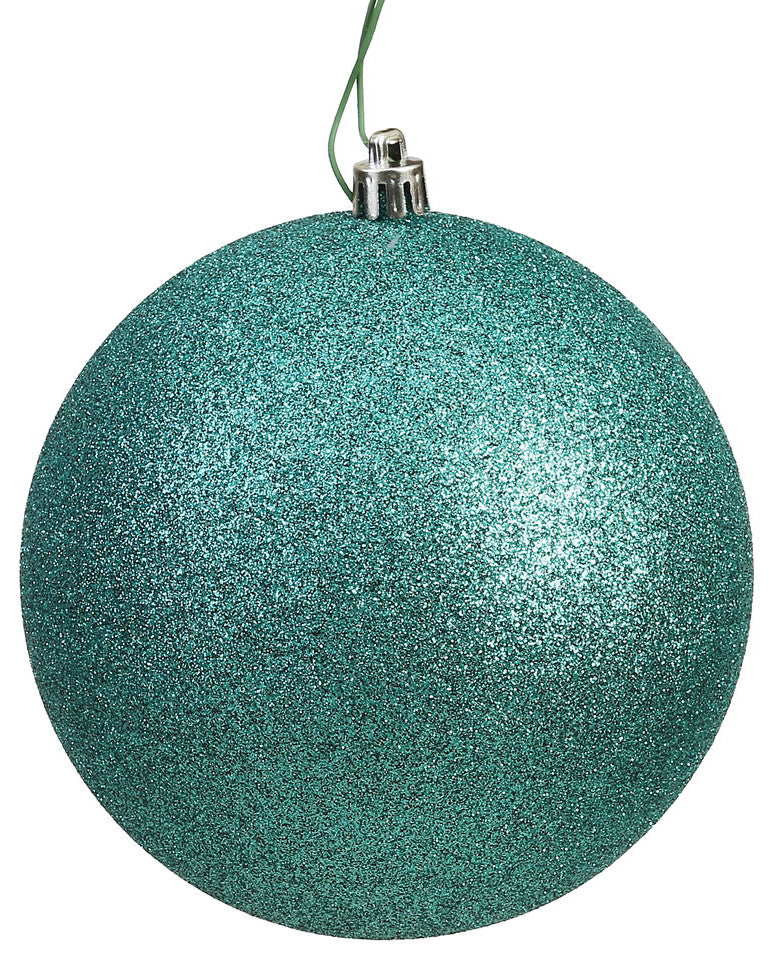 Vickerman N591244Dg 4.75" Sea Foam Glitter Ball Ornament, 4 Per Bag