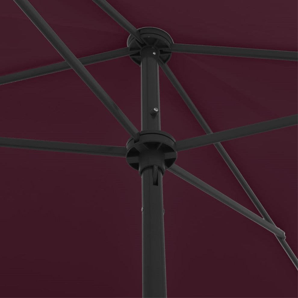 Vidaxl Beach Umbrella Bordeaux Red 78.7"x49.2"