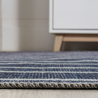 Rand Distressed Ticking Stripe Machine-Washable Area Rug, 8x10