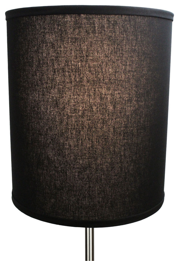 Fenchel Shades 12"x12"x14" Drum Lamp Shade, Linen Black
