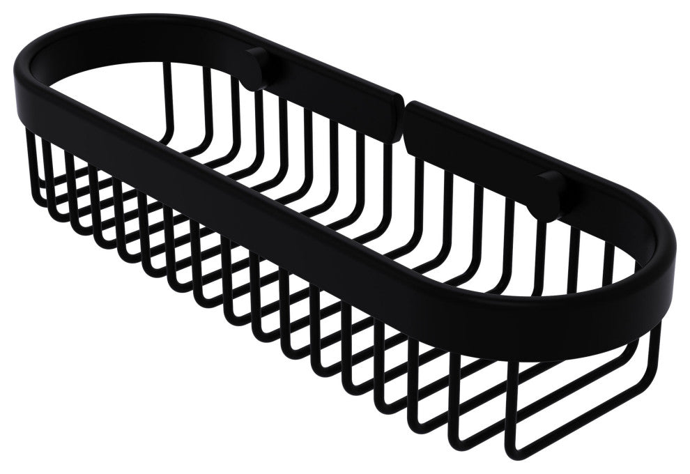 Oval Toiletry Wire Basket, Matte Black