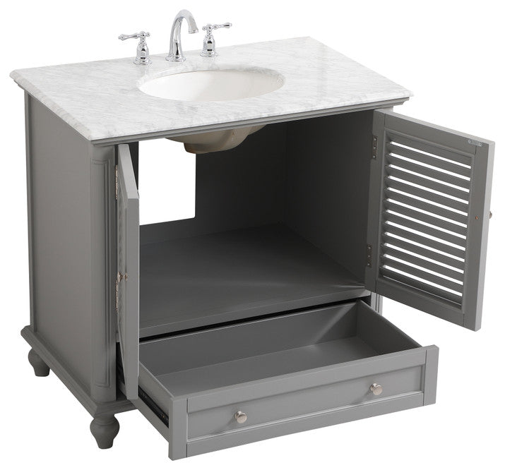 Home Living 36" Single Bathroom Vanity, Gray