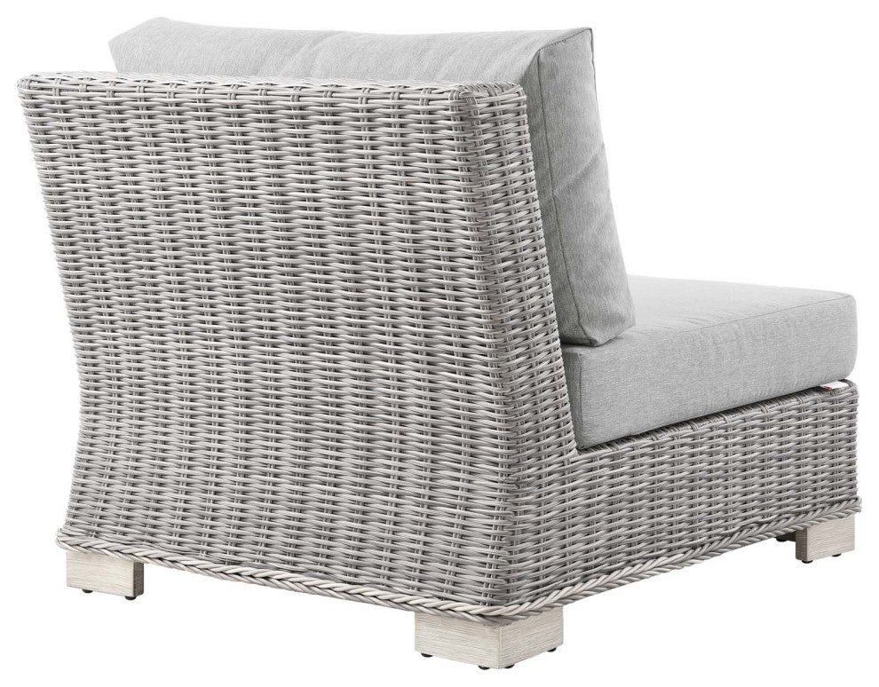 Outdoor Patio Wicker Rattan 7Piece Sectional Sofa Furniture Set Light Gray