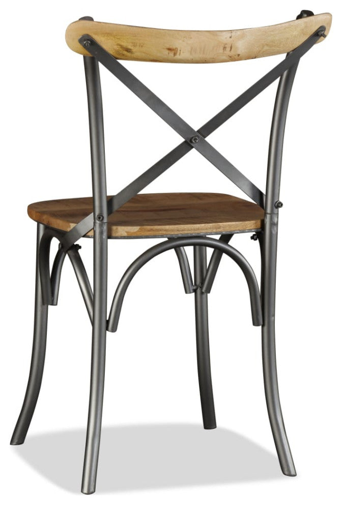 vidaXL Dining Chairs 2 pcs Solid Mango Wood