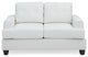 Sandridge 58 in. W Flared Arm Faux Leather Straight Sofa, White