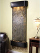 Inspiration Falls Wall Fountain, Blackened Copper, Green Featherstone, Round Fra