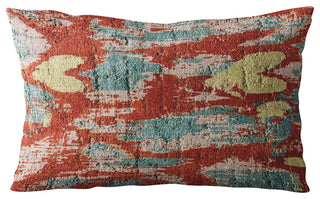 Plutus Multi-Color Velvet iKat Luxury Throw Pillow, 24"x24"