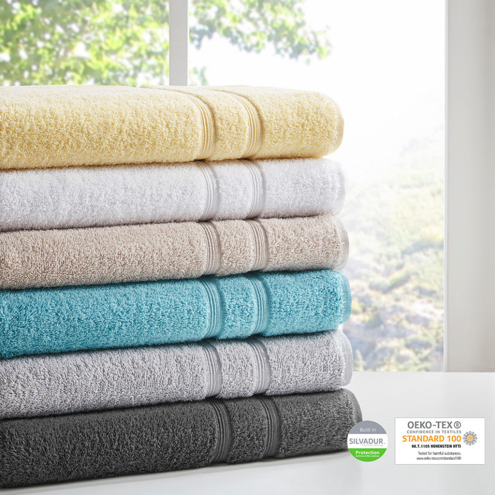 510 Design Aegean Turkish Cotton 500gsm 6-Piece Bathroom Towel Set, Yellow
