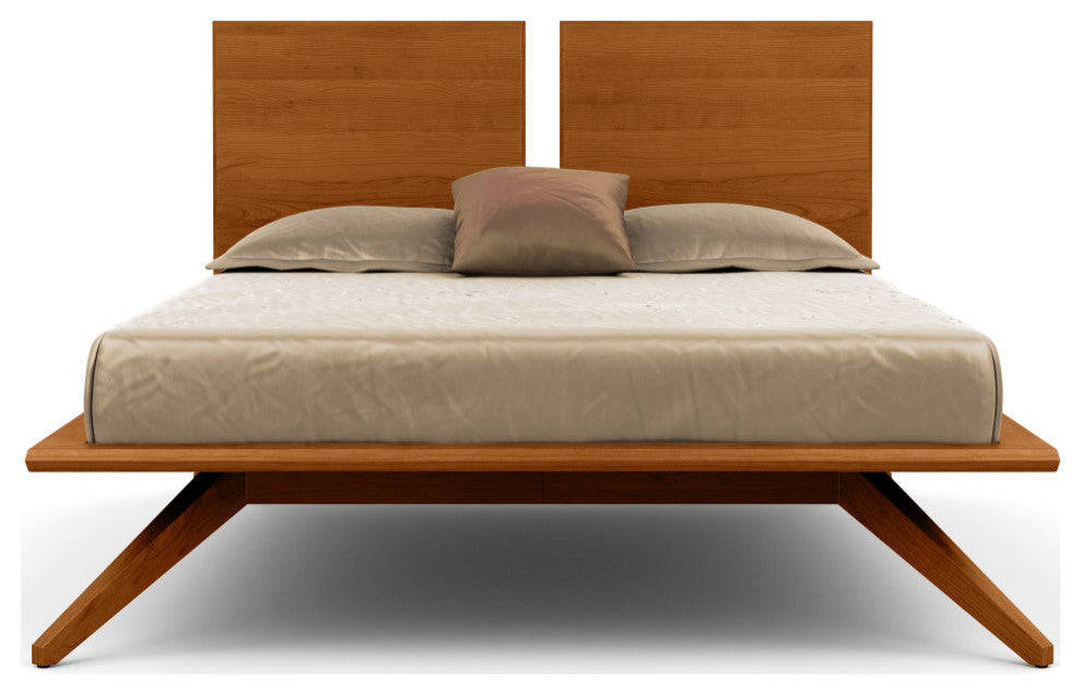 Copeland Astrid Bed With 2 Headboard Panels, Autumn Cherry, Queen