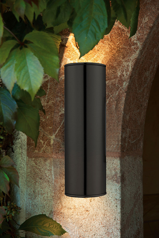 1x50W Outdoor Wall Light, Matte Black Finish, 2 Light